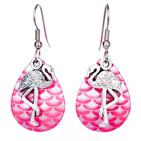 Eye Catching Jewelry - Neon Pink Flamingo Earrings