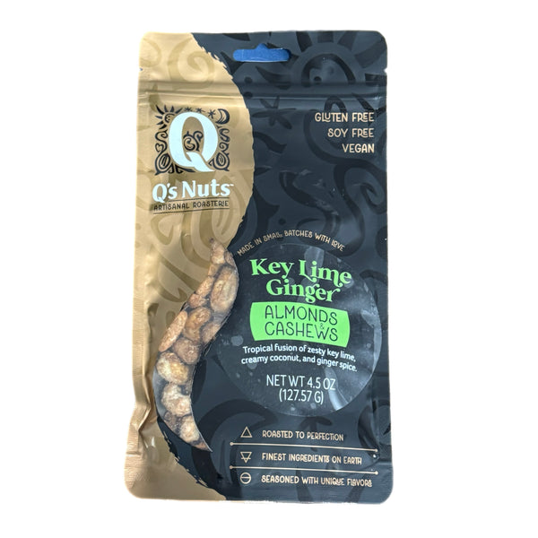 Q’s Nuts Key Lime Ginger Almond and Cashew MIX
