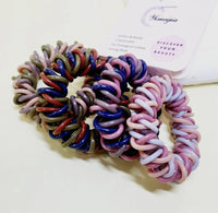 Funteze - Spiral Telephone Cord Hair Ties - Assorted Triple Twisted