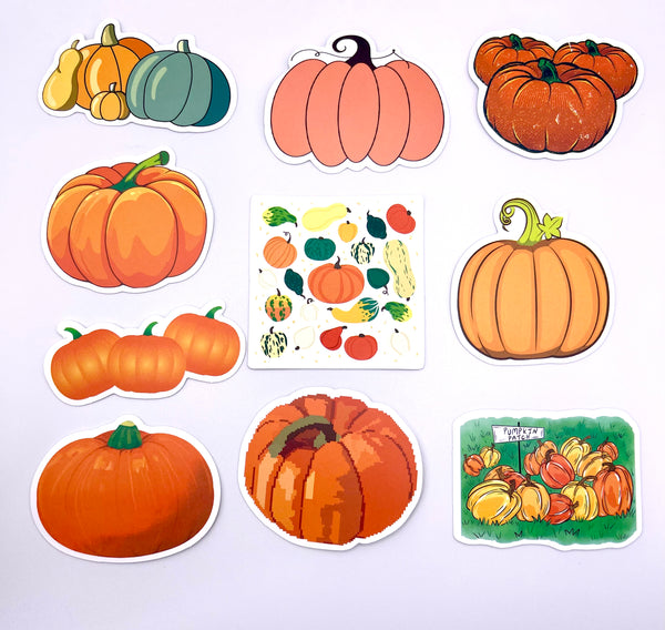 MH Pumpkin Halloween Vinyl Sticker Set D