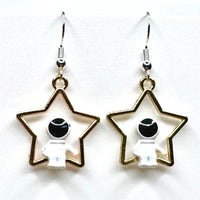 Amy Foxy Style Handmade Earrings - Sitting on Stars Astronauts