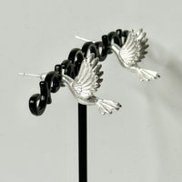 Mio Queena - Hummingbird Stud Earring: Silver