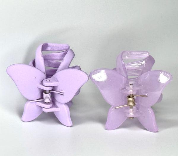 Love and Repeat Petite Butterfly Hair Claw Clip Duo - PURPLE