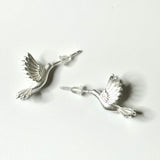 Mio Queena - Hummingbird Stud Earring: Silver