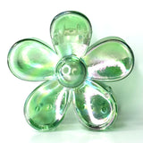 Funteze Iridescent Flower Hair Claw Clip - LUCKY GREEN
