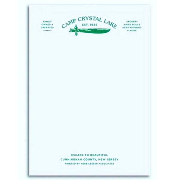 Herb Lester Associates - Fictional Hotel Notepads (Set of 3): Camp Crystal Lake