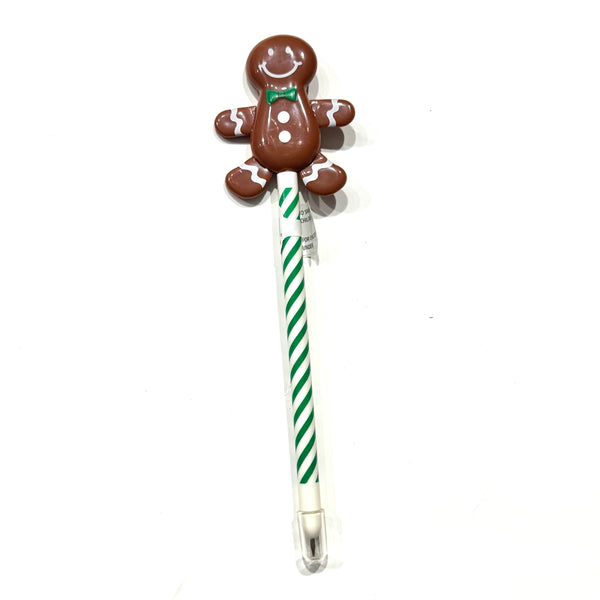 Xonex Gingerbread Action Ballpoint Pen - Green and White Stripe
