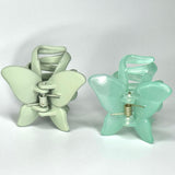 Love and Repeat Petite Butterfly Hair Claw Clip Duo - GREEN