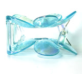 Funteze Iridescent Flower Hair Claw Clip - AQUA BLUE