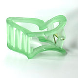 Love and Repeat Heart Hair Claw Clip - GREEN
