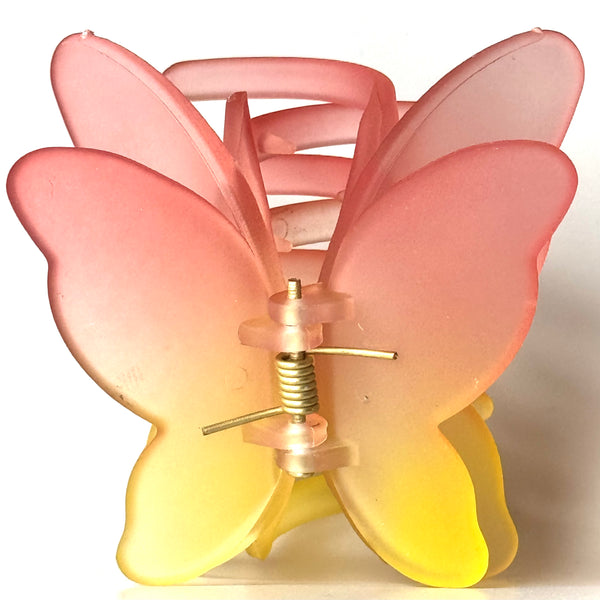 Funteze Translucent Ombré Butterfly Hair Claw Clip - FLAME