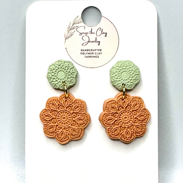 SeizeTheClayJewelry - Mini Mandala Flower Clay Earrings