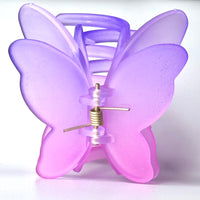 Funteze Translucent Ombré Butterfly Hair Claw Clip - ORCHID