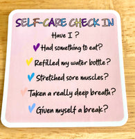 Lemonsgrace Designs - "Self-Care Check In" Mental Health Sticker