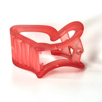 Love and Repeat Heart Hair Claw Clip - RED