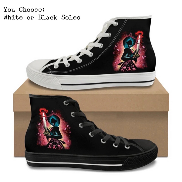 Warrior Princess CANVAS HIGH TOP SHOES **REQUEST A PREORDER INVOICE**