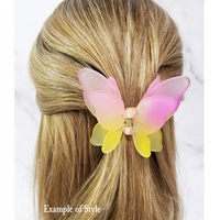 Funteze Translucent Ombré Butterfly Hair Claw Clip - SUMMER SUN