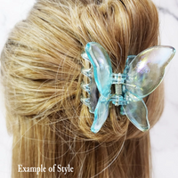 Funteze Iridescent Butterfly Hair Claw Clip - TANGERINE
