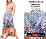 PP Maxi Skirt - Rose Print Blend - Size OS