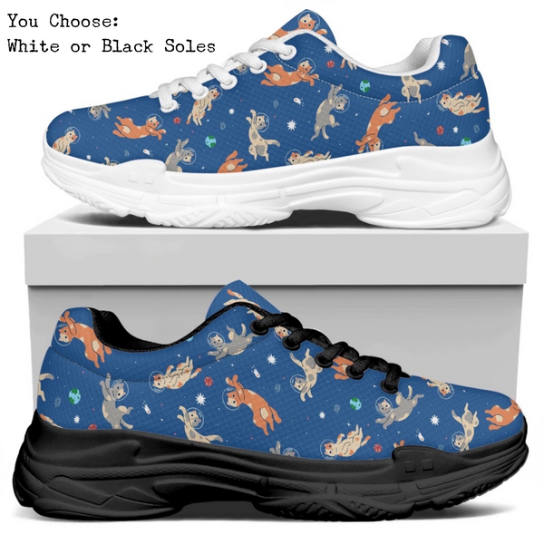 Space Cats Kitty Kicks™️ MODERN WALKING SHOES **REQUEST A PREORDER INVOICE** ($5 deposit will be applied to your full invoice)