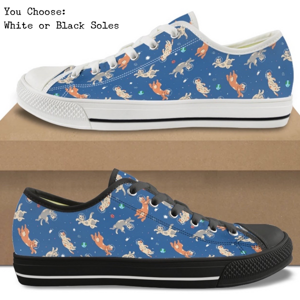 Space Cats Kitty Kicks™️ CANVAS LOW TOP SHOES **REQUEST A PREORDER INVOICE** ($5 deposit will be applied to your full invoice)
