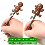 Xonex Gingerbread Action Ballpoint Pen - Red and Green Stripe