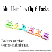 Funteze Mini Hair Claw Clip 6-Packs