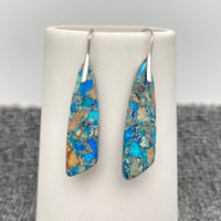 Mio Queena - Aqua Blue Emperor Stone Agate Earrings