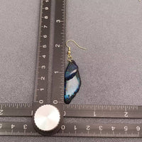 Mio Queena - Shimmery Butterfly Wing Dangle Earrings: Blue