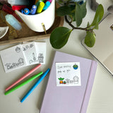 A Brighter Year - Color Your Own Post-its Bundle: Space, Coffee, and Plants