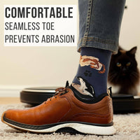 Imagery Socks - Blue Cat Adult Socks (Size Large)