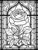 Mystical Monkey Toes - Stained Glass Flower Coloring Sheets With Stackable Crayon