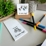 A Brighter Year - Color Your Own Advent Calendar + Colored Pencils and Stand