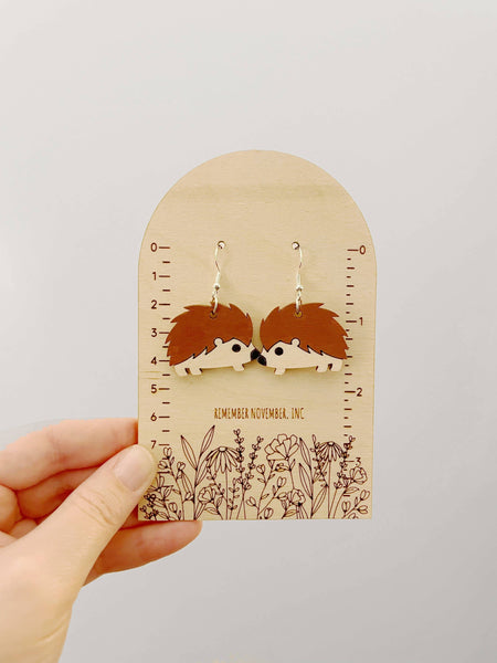 Remember November, Inc - Hedgehog Birch Dangle Earrings