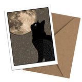 Brainmeats Atelier - Feline Familiars – Boxed Black Cat Moon Notecard Set