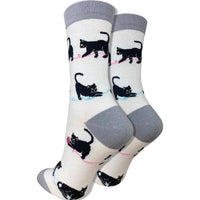 Imagery Socks - Playful Black Cat Adult Socks