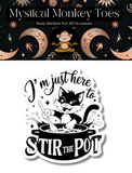 Mystical Monkey Toes - Stir The Pot Cat Vinyl Sticker