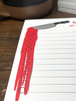 drawn by water - Killer Ideas Checklist Notepad