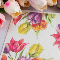 Alla Dickson Art - Floral Tulip Bouquet Swedish Dishcloth