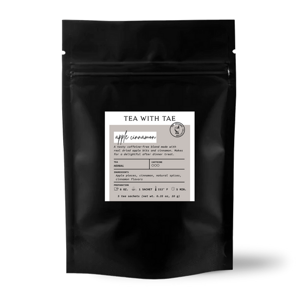 Tea with Tae - Apple Cinnamon Herbal Tea (Small Pouch - 5 Tea Bags)