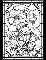 Mystical Monkey Toes - Stained Glass Flower Coloring Sheets With Stackable Crayon
