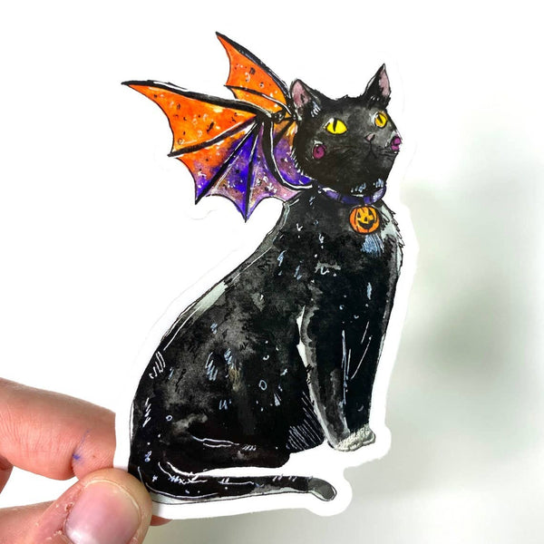 Aquabun - Black Cat Dragon Sticker