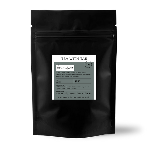 Tea with Tae - Lemon Creme Black Tea (Small Pouch - 5 Tea Bags)