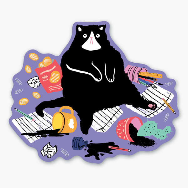 Party of One - Naughty Cat Sticker
