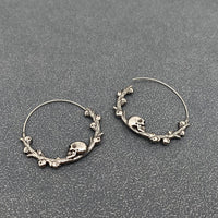 Mio Queena - Gothic Stainless Steel Skull Hoop Earrings