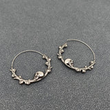 Mio Queena - Gothic Stainless Steel Skull Hoop Earrings