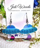 Jedi Woods - Iridescent Space Ship Earrings