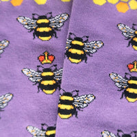 Imagery Socks - Purple Bee Adult Socks