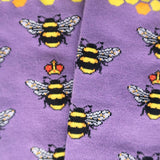 Imagery Socks - Purple Bee Adult Socks