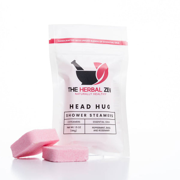 The Herbal Zen - Shower Steamer 2-Pack: HEAD HUG (Peppermint, Basil, and Rosemary)